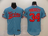 Twins 34 Kirby Puckett Blue Nike 60th Season Flexbase Jersey,baseball caps,new era cap wholesale,wholesale hats